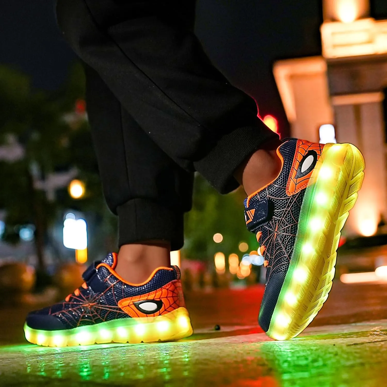 Kids Light Up Sneakers for Boys and Girls, Breathable LED Running Shoes for Toddlers, Comfortable & Non-Slip, Perfect for Play and Sports