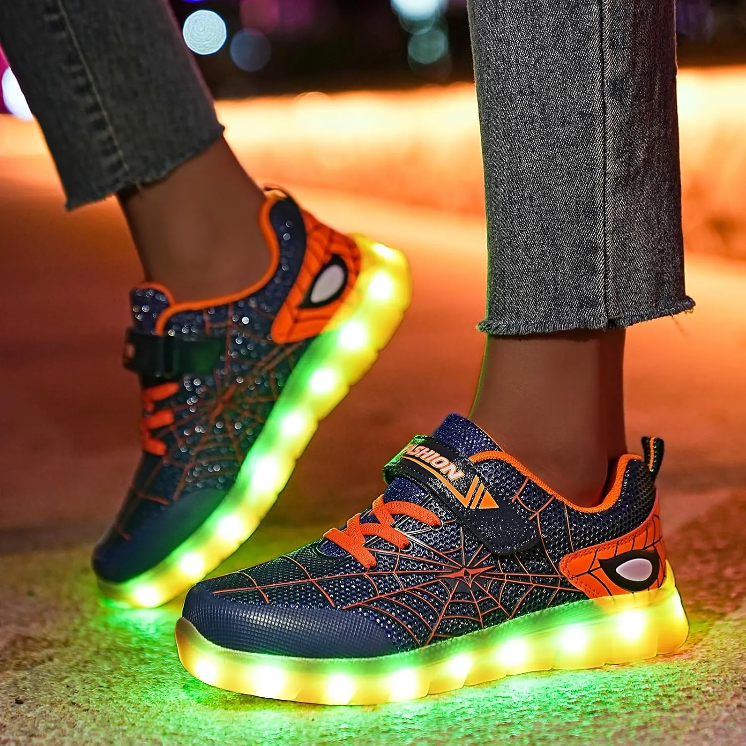 Kids Light Up Sneakers for Boys and Girls, Breathable LED Running Shoes for Toddlers, Comfortable & Non-Slip, Perfect for Play and Sports
