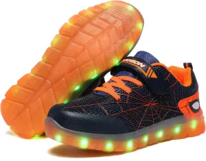 Kids Light Up Sneakers for Boys and Girls, Breathable LED Running Shoes for Toddlers, Comfortable & Non-Slip, Perfect for Play and Sports