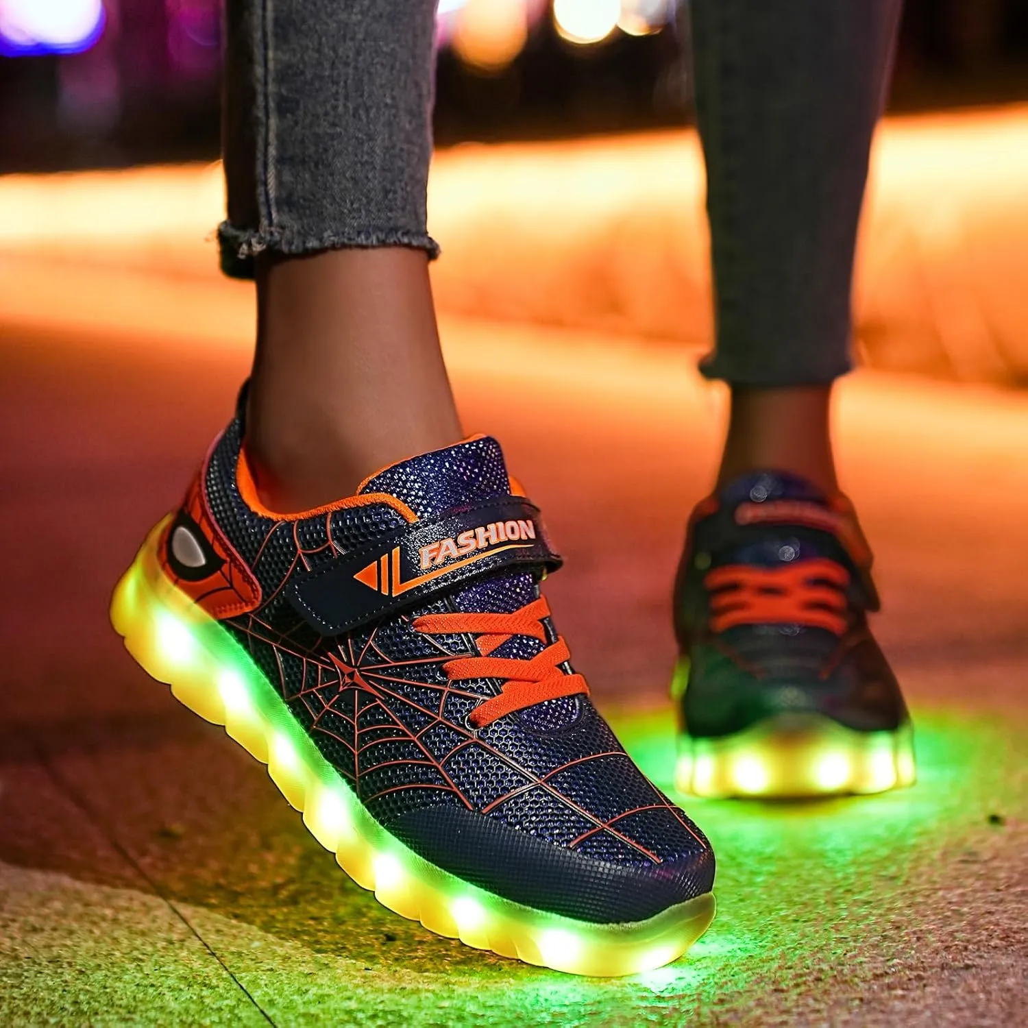 Kids Light Up Sneakers for Boys and Girls, Breathable LED Running Shoes for Toddlers, Comfortable & Non-Slip, Perfect for Play and Sports