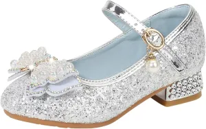 Kids Moccasins Slippers Toddler Little Kid Girls Dress Pumps Glitter Sequins Princess Toddler Shoes Size 7
