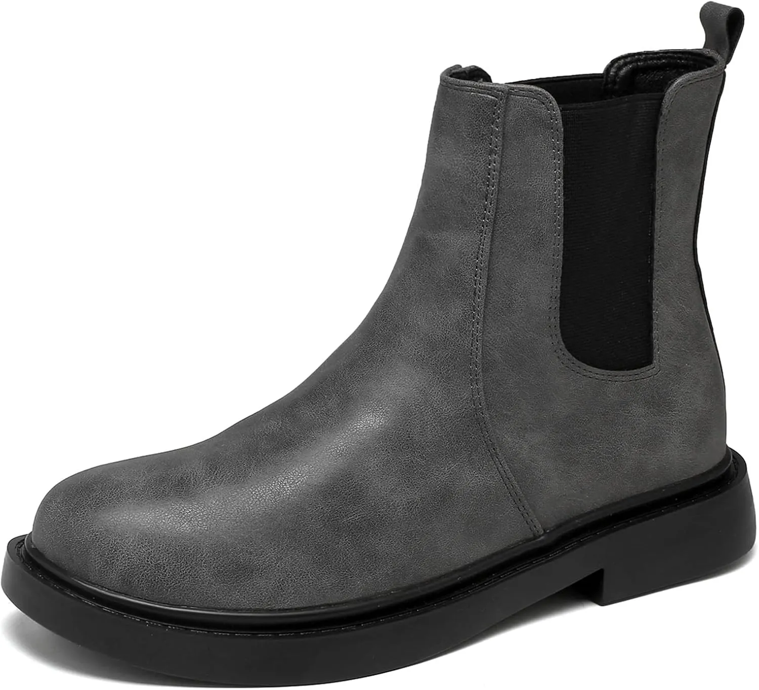 kkdom Women's Waterproof Low Heel Chelsea Bootie Double Elastic Gore Fashion Combat Ankle Boots