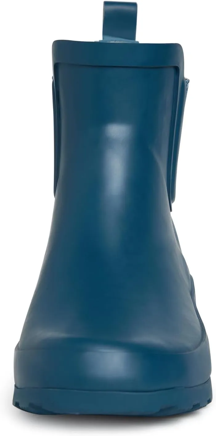 Laura Ashley Ladies ELASTIC Mid Cut Ankle Height Rubber Rain Boots