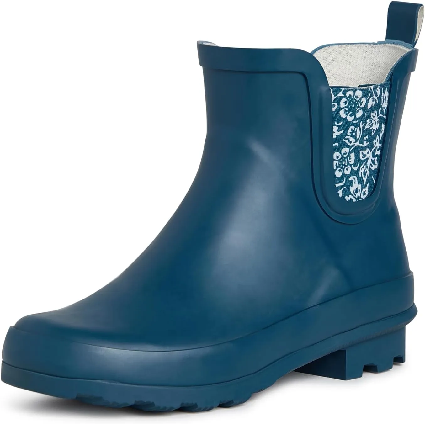 Laura Ashley Ladies ELASTIC Mid Cut Ankle Height Rubber Rain Boots