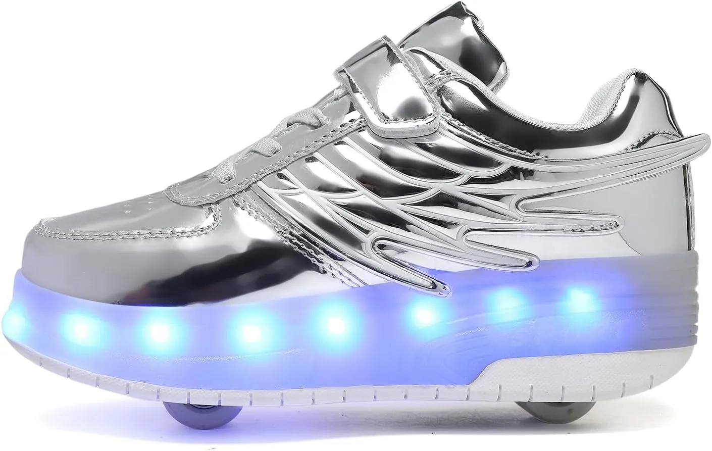 LED Roller Skate Shoes for Kids Boys Girls Light Up Roller Sneakers with Detachable Wheels Rechargeable Flashing Wheeled Shoes