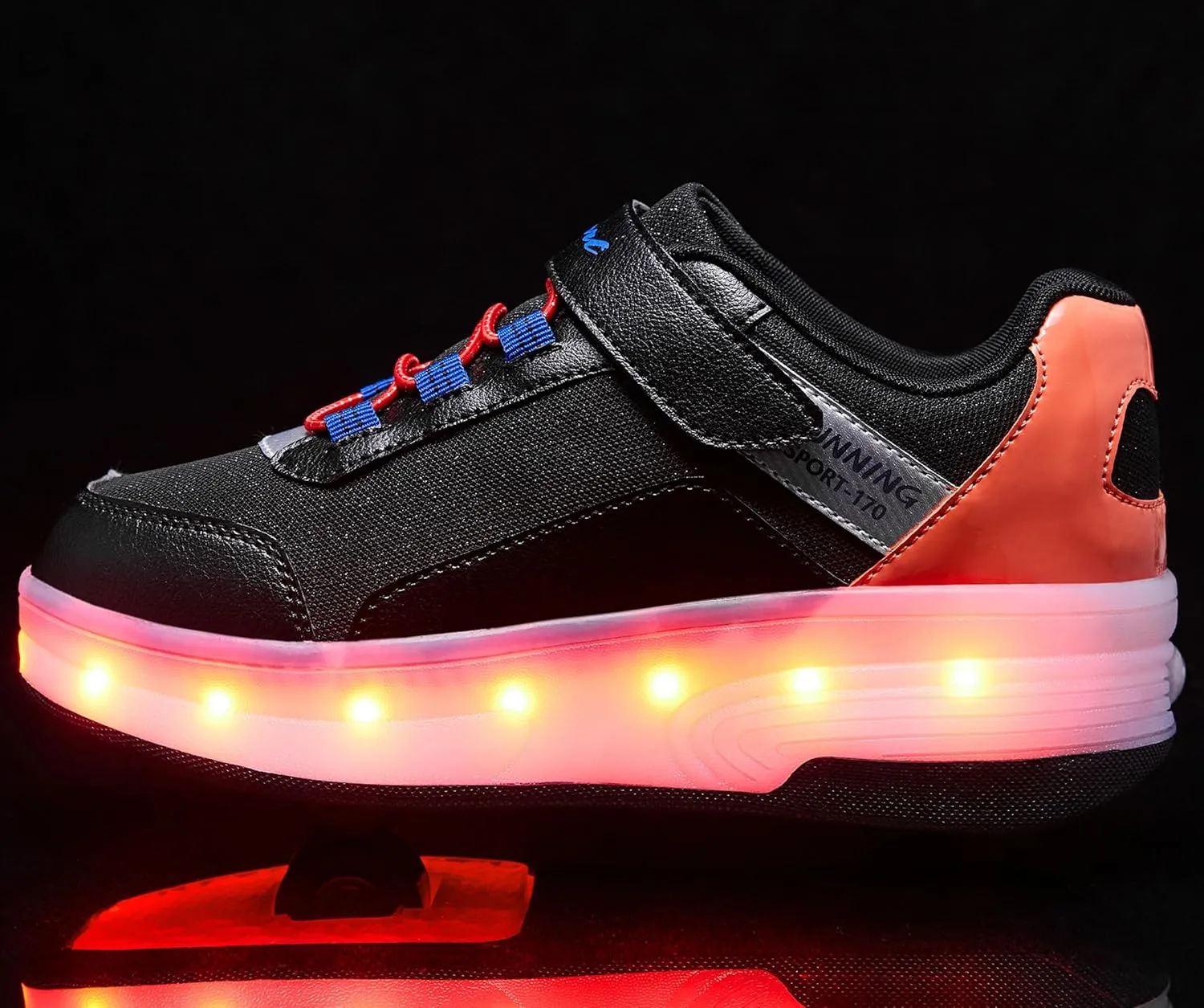 LED Roller Skates Shoes 4 Wheel Skating for Kids 5-15 Years -12 Light Modes Boys Girls Light Up Sneakers for Birthday
