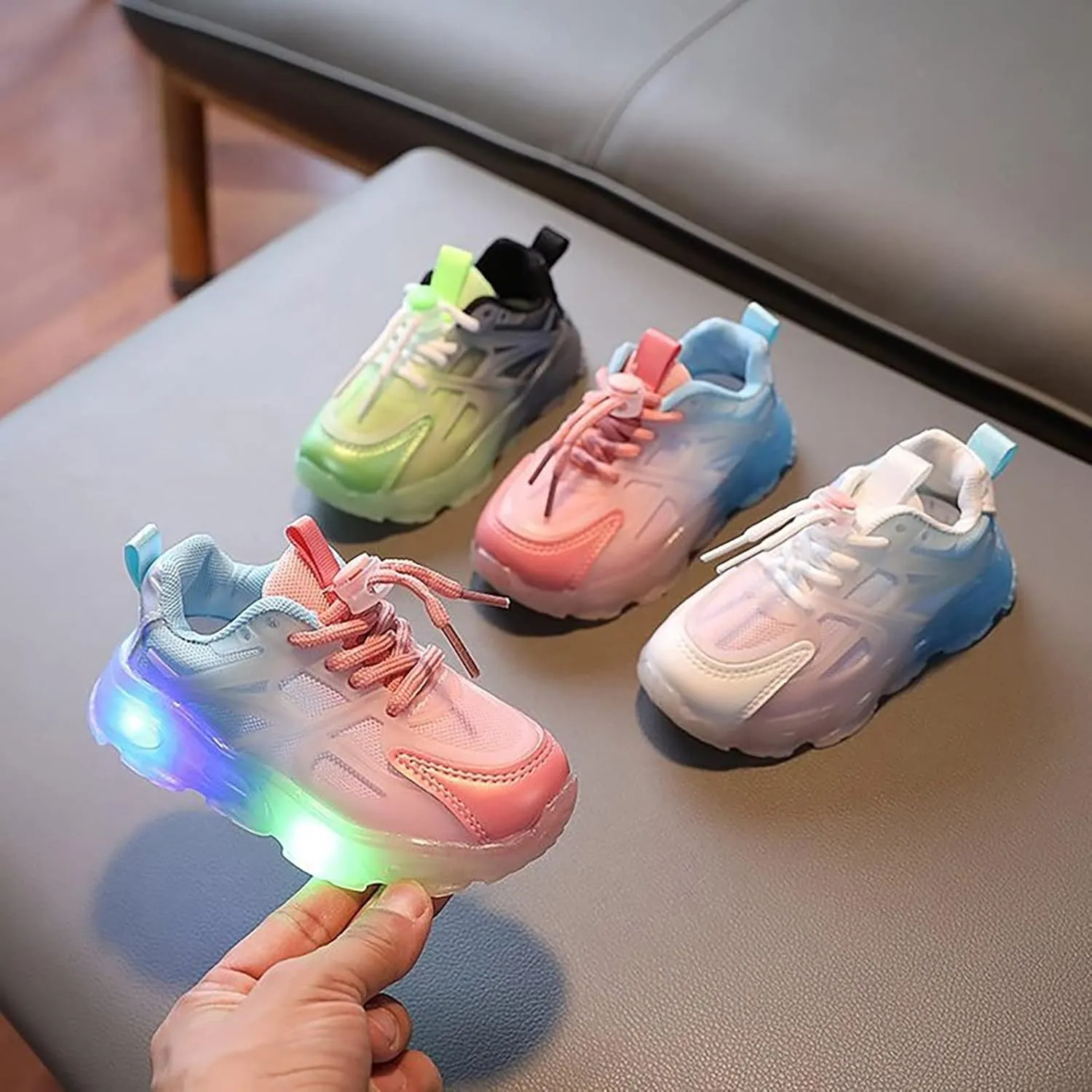 Lime Green Sneakers Boys Extra Wide Toddler Shoes Light Up Sneakers Toddler Boy Sock Shoes