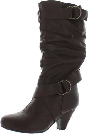 Link Little Girl's Pauline-38 Kitten Heel Boots with Decorative