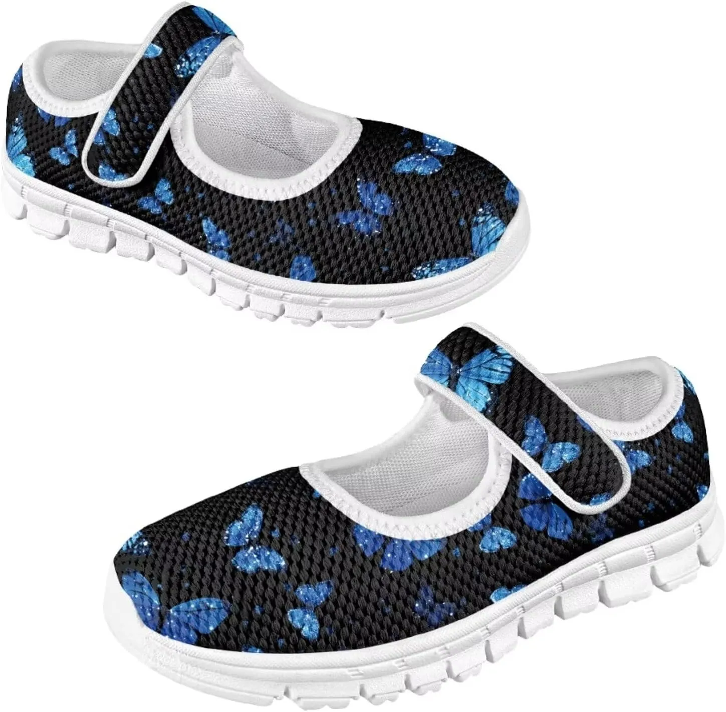 Little Girl Butterfly Mary Jane Shoes for Girls Ballet Flats Princess Costume Dance Strap Shoes