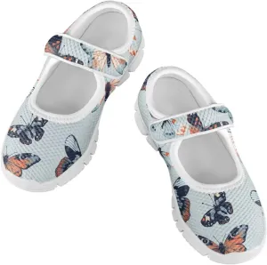 Little Girl Butterfly Mary Jane Shoes for Girls Ballet Flats Princess Costume Dance Strap Shoes