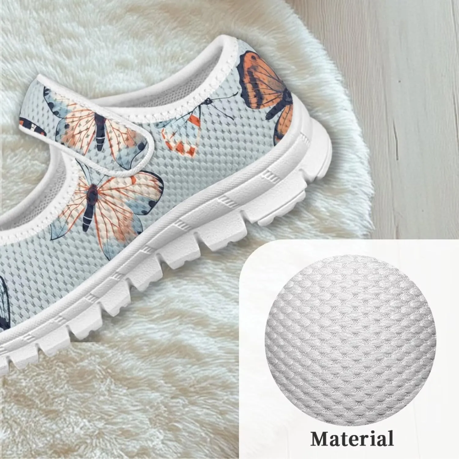 Little Girl Butterfly Mary Jane Shoes for Girls Ballet Flats Princess Costume Dance Strap Shoes