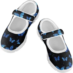 Little Girl Butterfly Mary Jane Shoes for Girls Ballet Flats Princess Costume Dance Strap Shoes