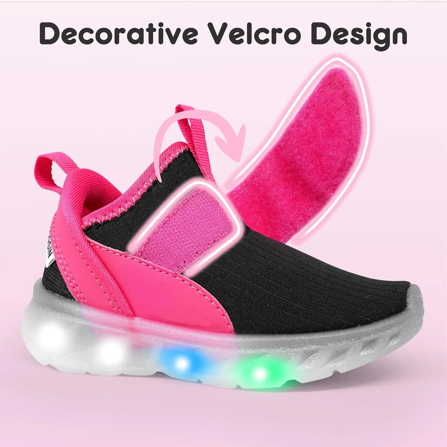 LOUGSIN Boys Girls Light Up Shoes Lightweight Breathable Comfort Tennis Zyteo Walking Running Sneakers for Toddler Little Kids