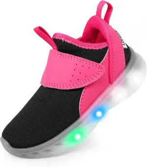 LOUGSIN Boys Girls Light Up Shoes Lightweight Breathable Comfort Tennis Zyteo Walking Running Sneakers for Toddler Little Kids
