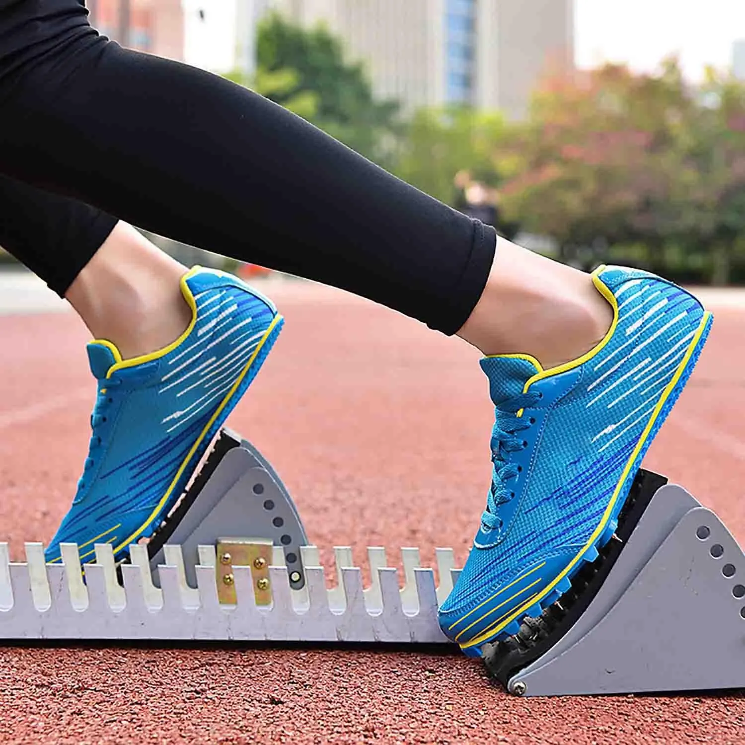 MEBAMY Track and Field Spike Shoes Breathable Lightweight Running Training Sneakers Anti-Slip Track Race Athletics Shoes