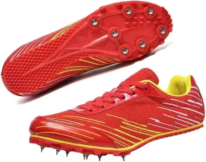 MEBAMY Track and Field Spike Shoes Breathable Lightweight Running Training Sneakers Anti-Slip Track Race Athletics Shoes