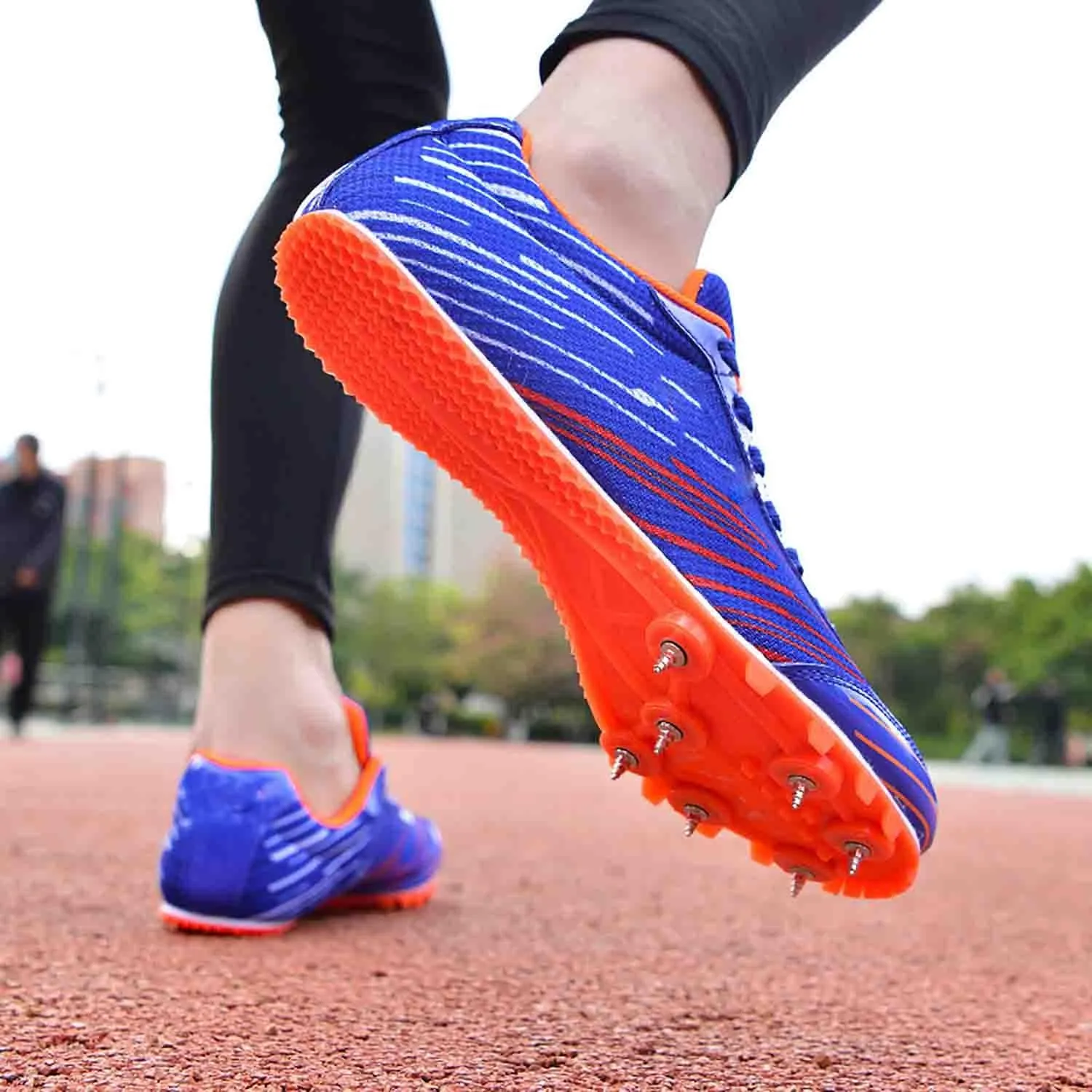 MEBAMY Track and Field Spike Shoes Breathable Lightweight Running Training Sneakers Anti-Slip Track Race Athletics Shoes