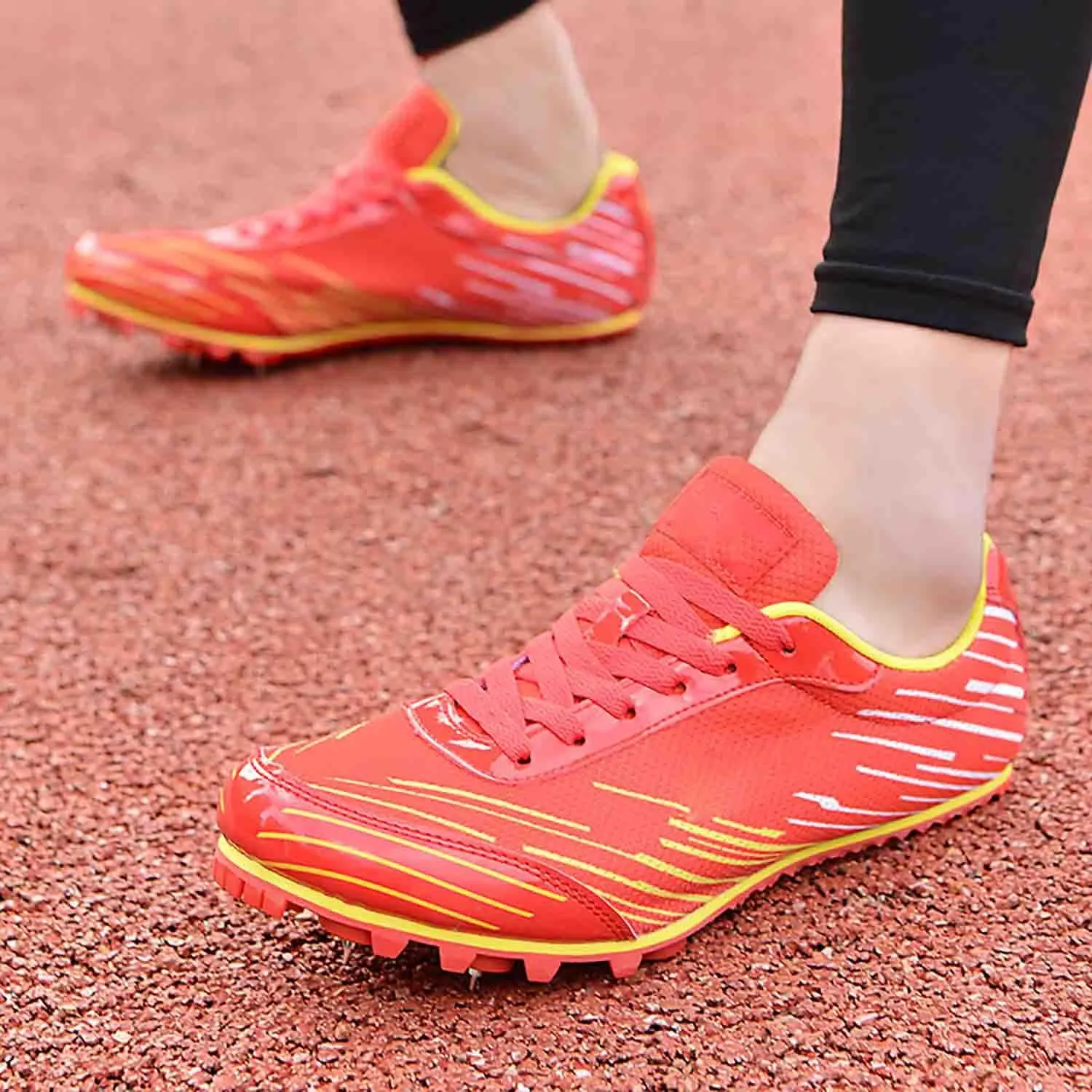 MEBAMY Track and Field Spike Shoes Breathable Lightweight Running Training Sneakers Anti-Slip Track Race Athletics Shoes