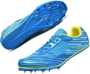 MEBAMY Track and Field Spike Shoes Breathable Lightweight Running Training Sneakers Anti-Slip Track Race Athletics Shoes