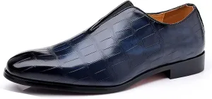 Men's Business Casual Plaid Loafers Slip-On Leather Shoes Classic and Fashionable High-End Leather Sleeve Oxford Shoes