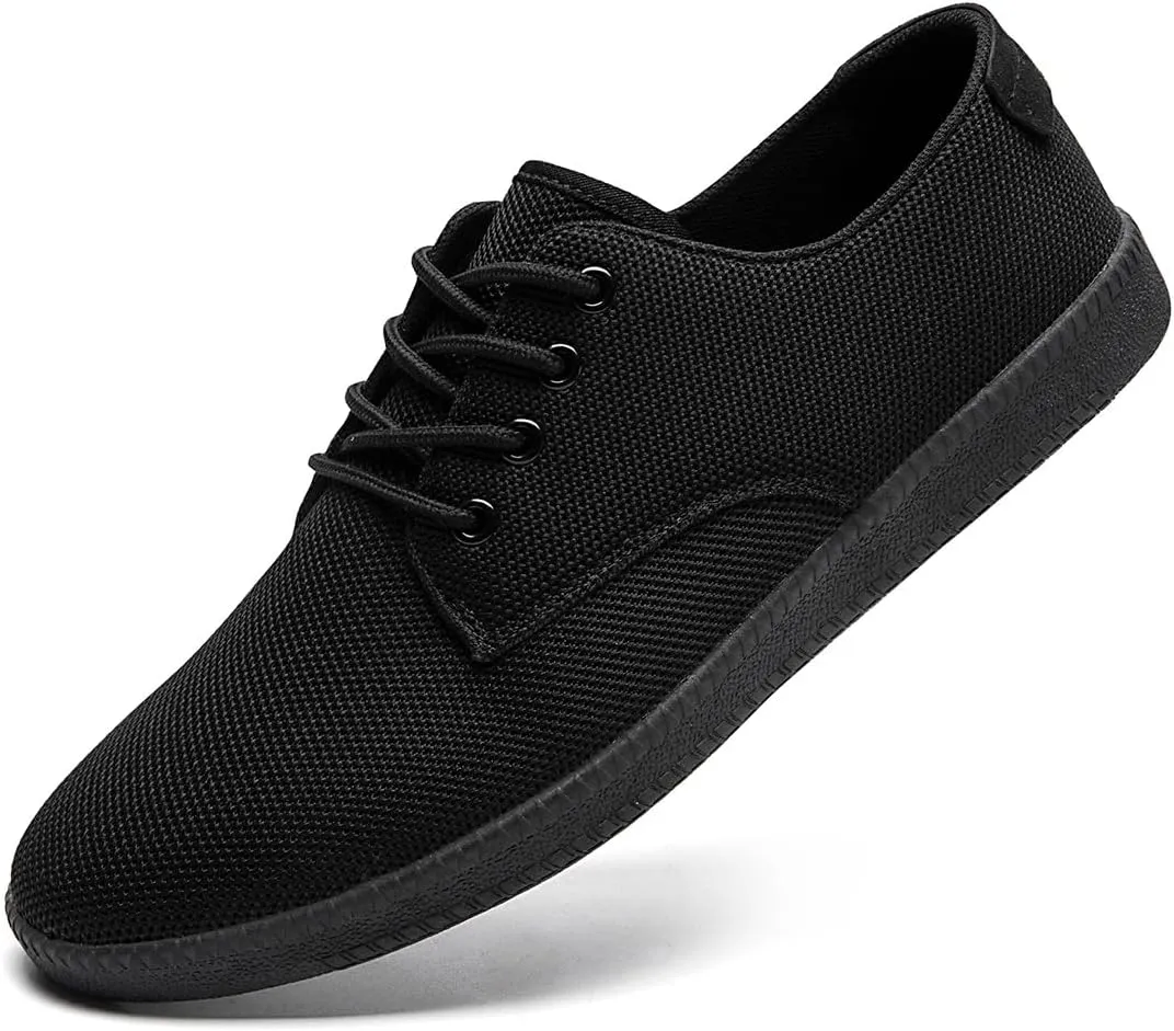 Mens Casual Dress Shoes - for Men Slip On Shoes for Men Black Business Casual Sneakers for Men Loafers Breathable Mesh Gym Workout Tennis Shoes Running Shoes Walking Shoes