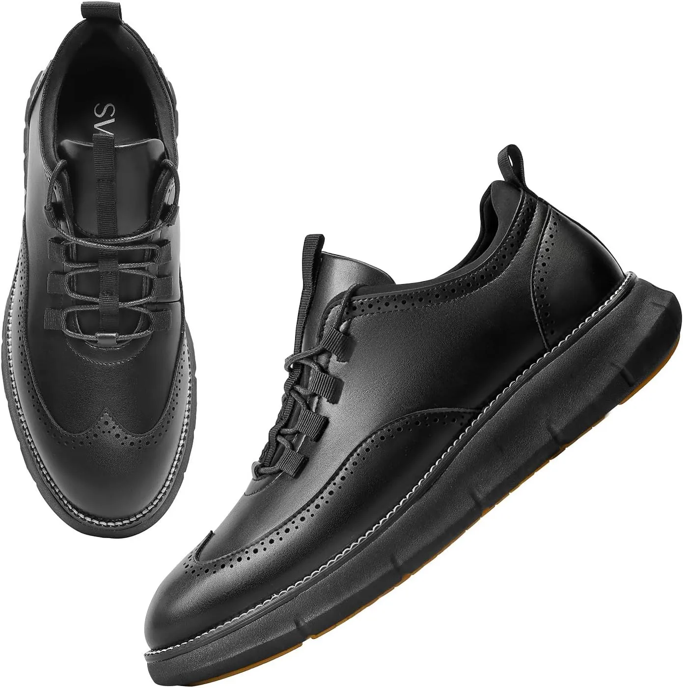 Men's Casual Slip-on Loafers Stretch Shoes Square Toe Wedding Dress Shoes Luxury Bussiness Office Shoes