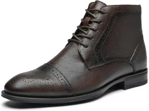 Mens Chelsea Boots,Dress Boots For Men,Slip-on Formal Dress Boots for Men Casual Ankle Boots Classic Brogue Style