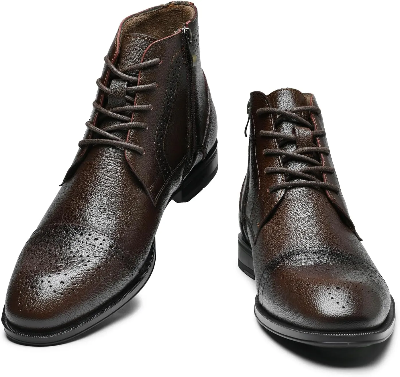 Mens Chelsea Boots,Dress Boots For Men,Slip-on Formal Dress Boots for Men Casual Ankle Boots Classic Brogue Style