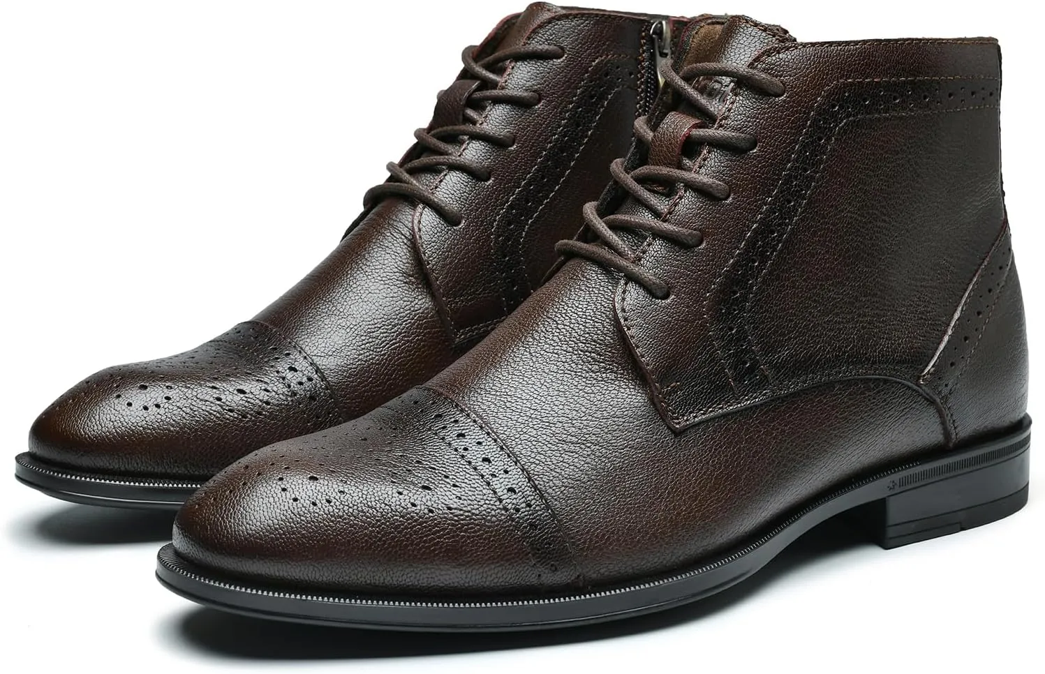 Mens Chelsea Boots,Dress Boots For Men,Slip-on Formal Dress Boots for Men Casual Ankle Boots Classic Brogue Style