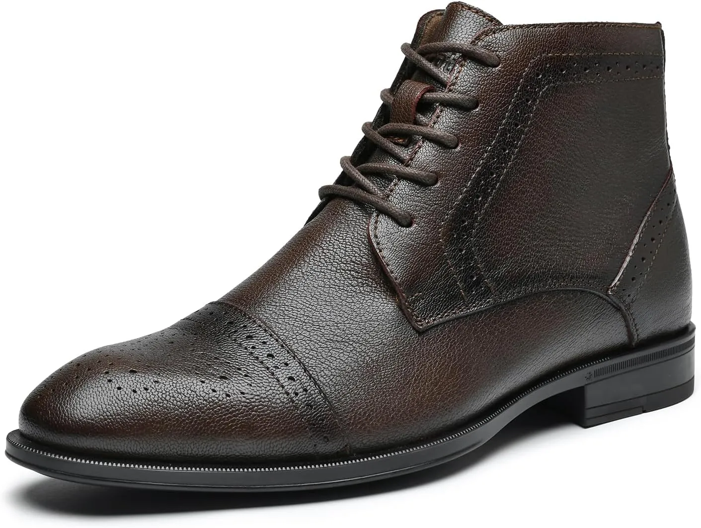 Mens Chelsea Boots,Dress Boots For Men,Slip-on Formal Dress Boots for Men Casual Ankle Boots Classic Brogue Style