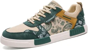 Men's Fashion Low Top Canvas Flats Casual Sneakers Walking Skateboarding Shoes