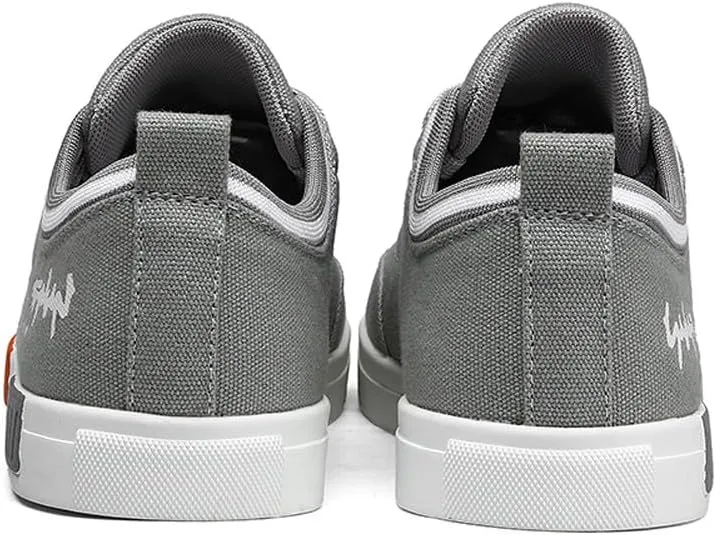 Men's Fashion Low Top Canvas Flats Casual Sneakers Walking Skateboarding Shoes