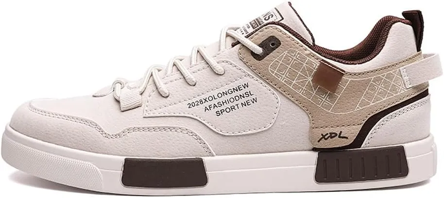 Men's Fashion Suede Low Top Flats Sneakers Casual Walking Skate Shoes