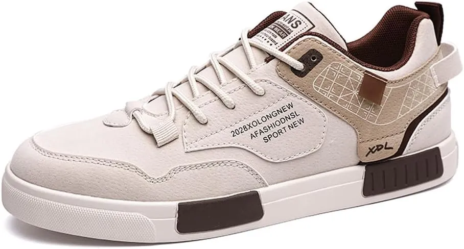 Men's Fashion Suede Low Top Flats Sneakers Casual Walking Skate Shoes