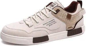 Men's Fashion Suede Low Top Flats Sneakers Casual Walking Skate Shoes