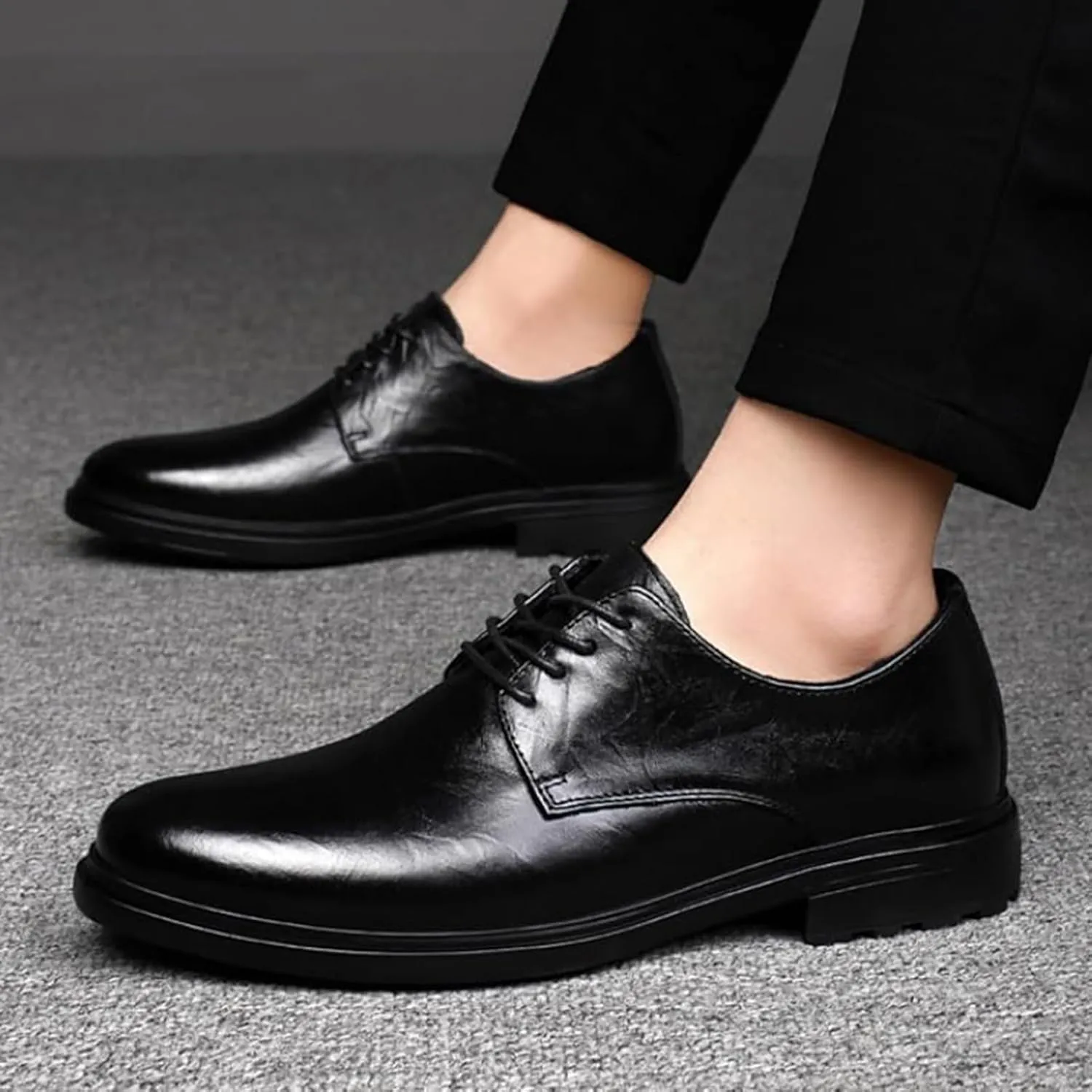 Men's Genuine Leather Dress Shoes Comfortable Slip On Monk Strap Loafers Classic Formal Business Shoes Fashion Office Wedding Stylish Non Slip Oxford
