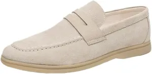 Men's Italian Leather Slip-On Loafers, Casual Lazy Driving Shoes, Spring and Autumn Fashion Dress Oxford Shoes for Business and Everyday Wear