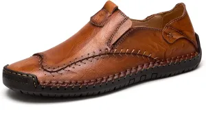 Men's Loafers Leather Casual Dress Shoes Driving Penny Boat Moccasins Flats Oxford Slippers Walking