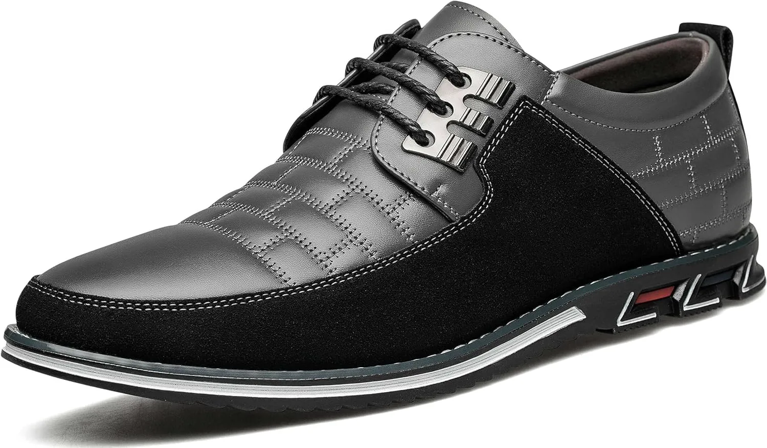 Men's Premium Leather Dress Shoes Comfort Business Casual Oxford Shoes Fashion Dress Sneakers Soft Loafers Derby Shoe for Office Working Walking Driving