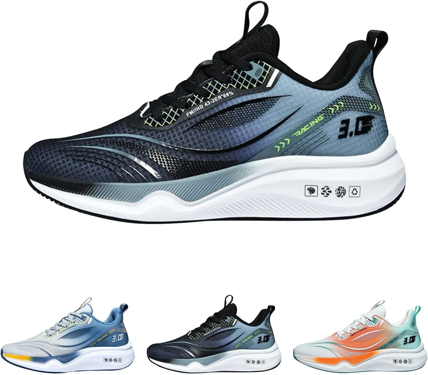 Men's Road-Running-Shoes Walking Fashion Athletic Sneakers Mesh Working Gym Comfort Lightweight Soft Sole Shoes