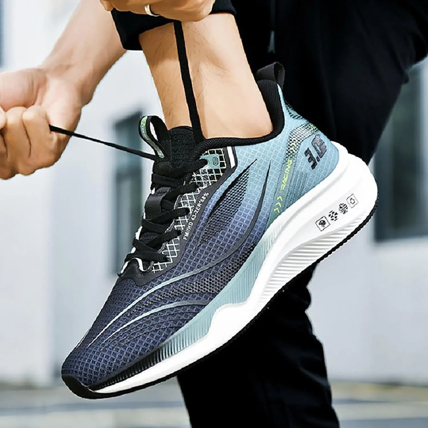 Men's Road-Running-Shoes Walking Fashion Athletic Sneakers Mesh Working Gym Comfort Lightweight Soft Sole Shoes