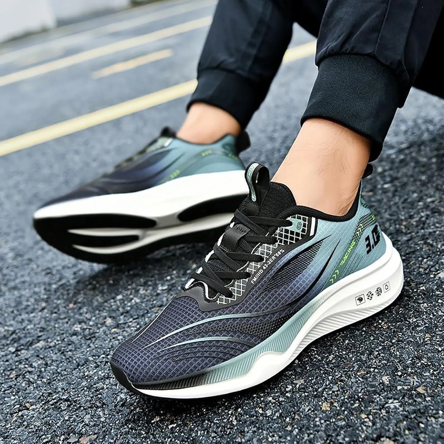 Men's Road-Running-Shoes Walking Fashion Athletic Sneakers Mesh Working Gym Comfort Lightweight Soft Sole Shoes