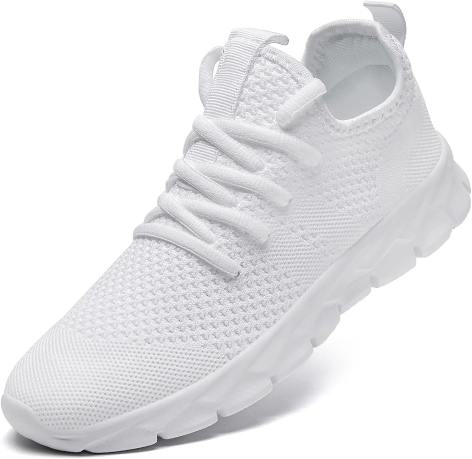 Mens Shoes Tennis Sneakers for Walking Runner Standing All Day Work Light Weight,White,Mens Size 10