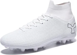 Men's Soccer Cleats Football Cleats for Mens Big Boys High-Top Spikes Shoes for Youth Professional Training Turf Indoor Outdoor Sneaker