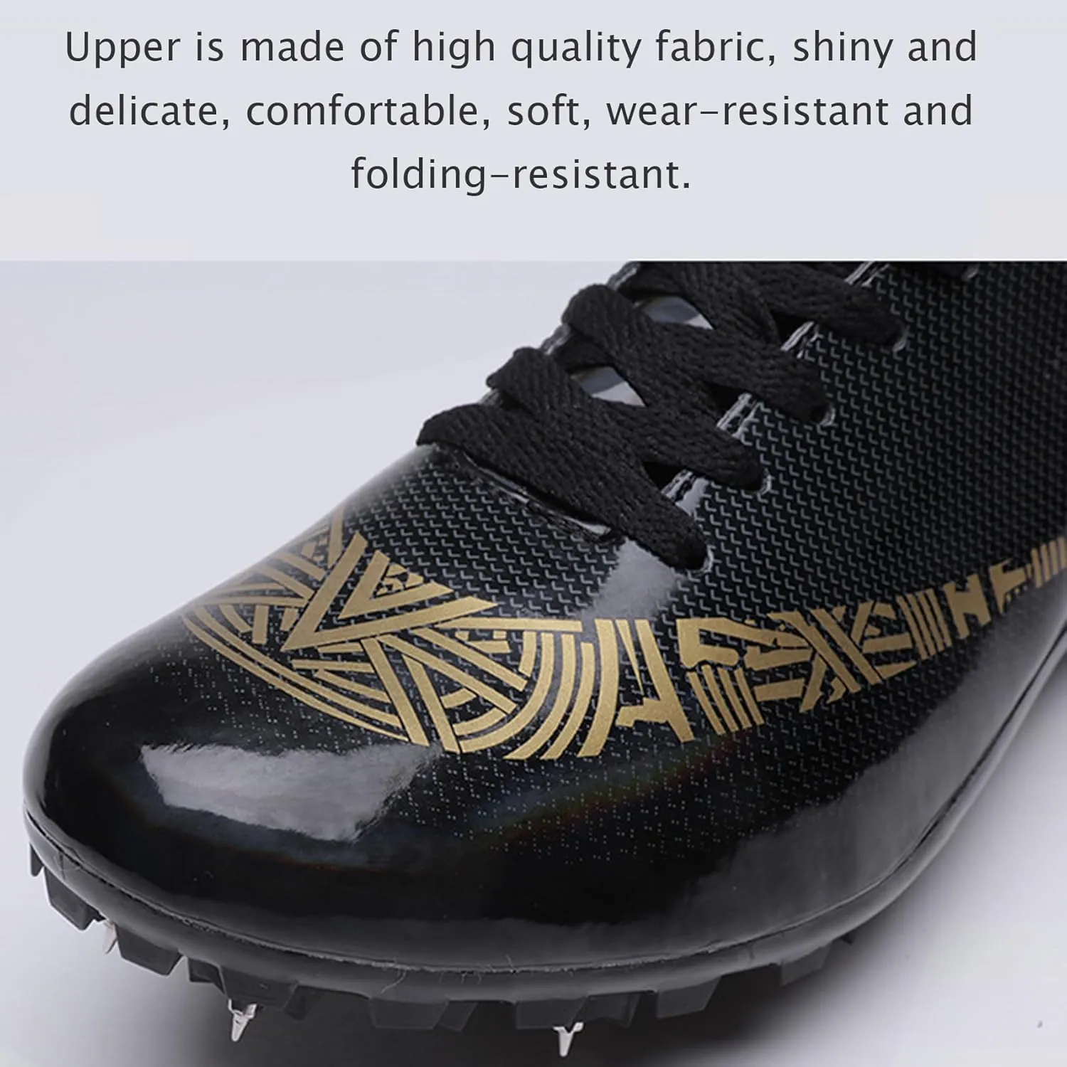 Mens Spikes Sneakers Track and Field Shoes Professional Running Nail Spikes Shoes Training Sprint Athletic Lightweight Student Competition