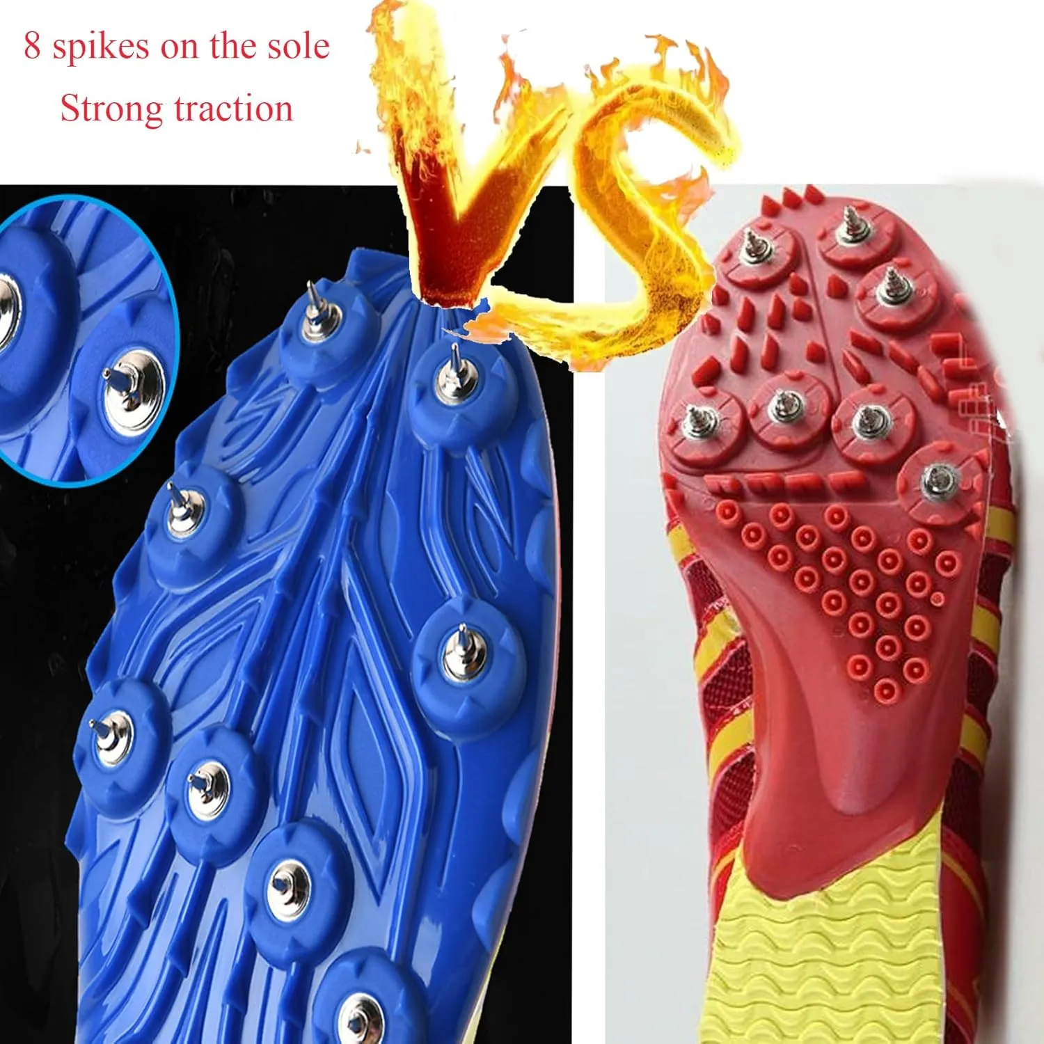 Mens Spikes Sneakers Track and Field Shoes Professional Running Nail Spikes Shoes Training Sprint Athletic Lightweight Student Competition