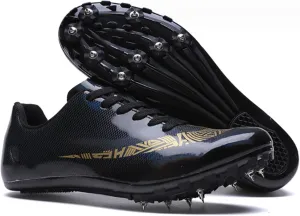 Mens Spikes Sneakers Track and Field Shoes Professional Running Nail Spikes Shoes Training Sprint Athletic Lightweight Student Competition