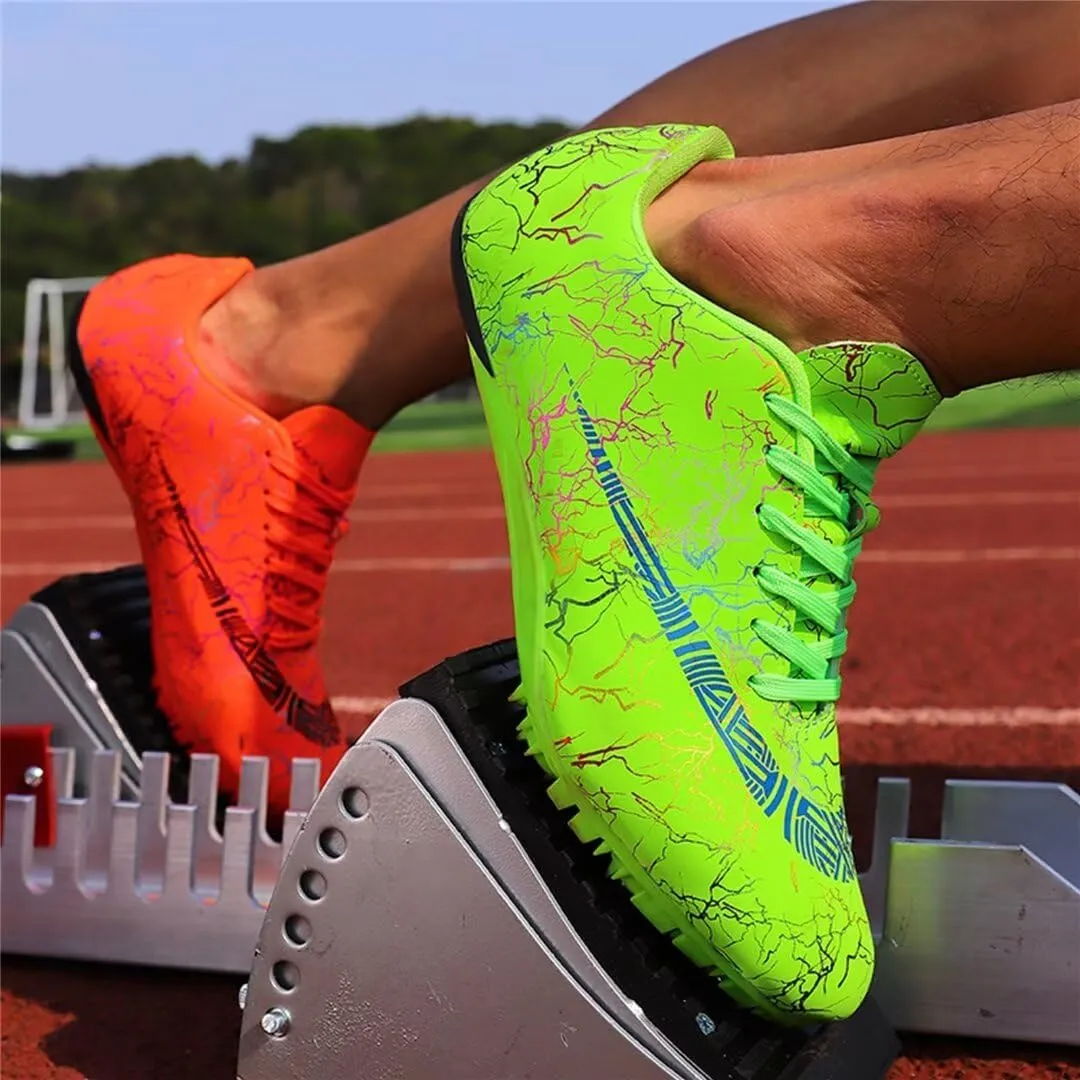 Mens Spikes Track Shoes Women Track and Field Shoes Boys Girls Jumping Sneakers Professional Running Nail Shoes