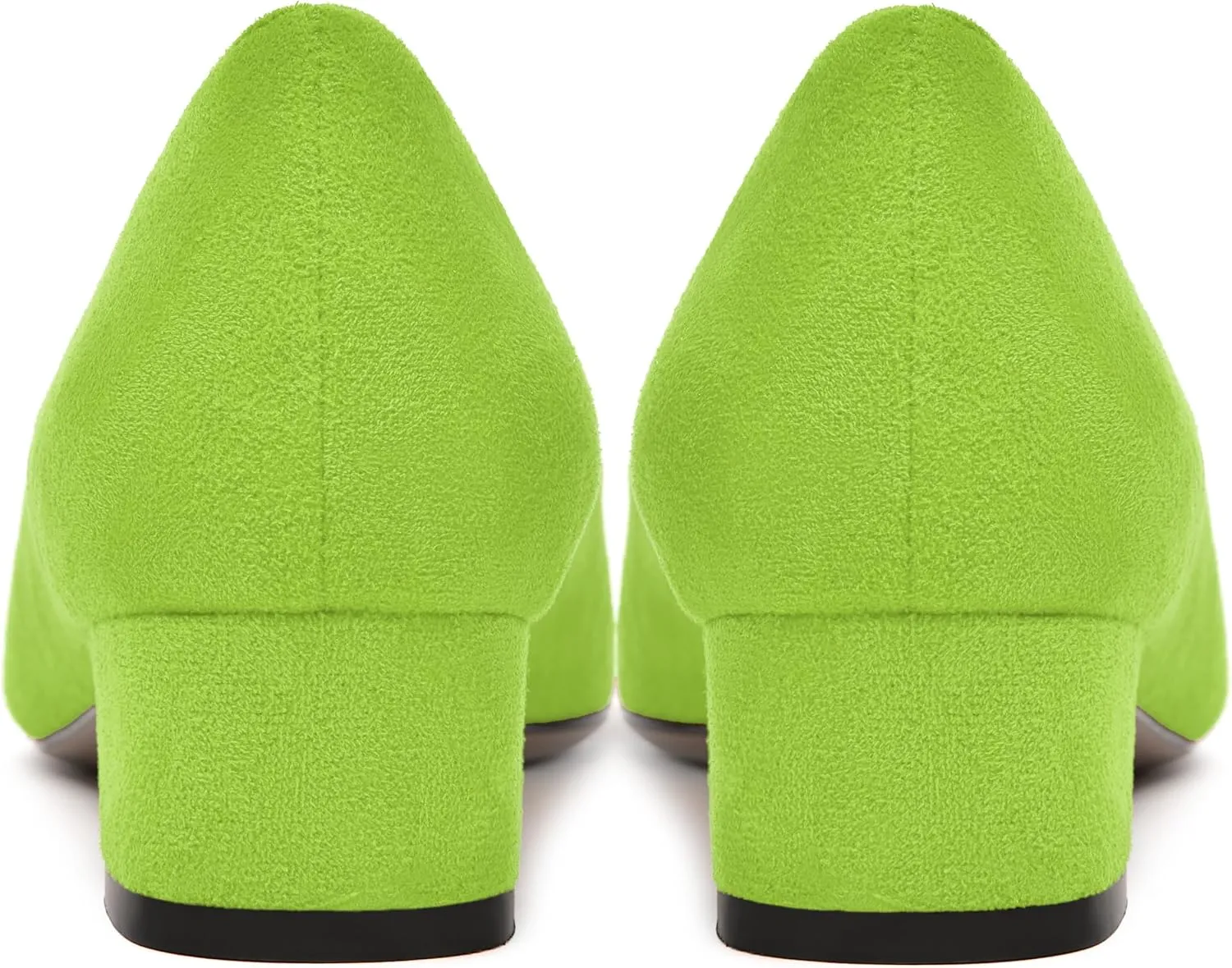 MERRORI Womens Square Toe Suede Casual Slip On Wedding Chunky Low Heel Loafers Shoes 1.5 Inch