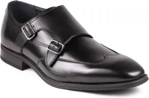 Metrocharm ML-1004 Leather Men's Double Monk Strap Wing Tip Slip On Loafers